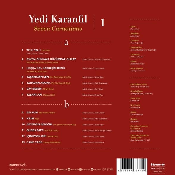 Yedi Karanfil 1 (Enstrümantal)  - Plak 