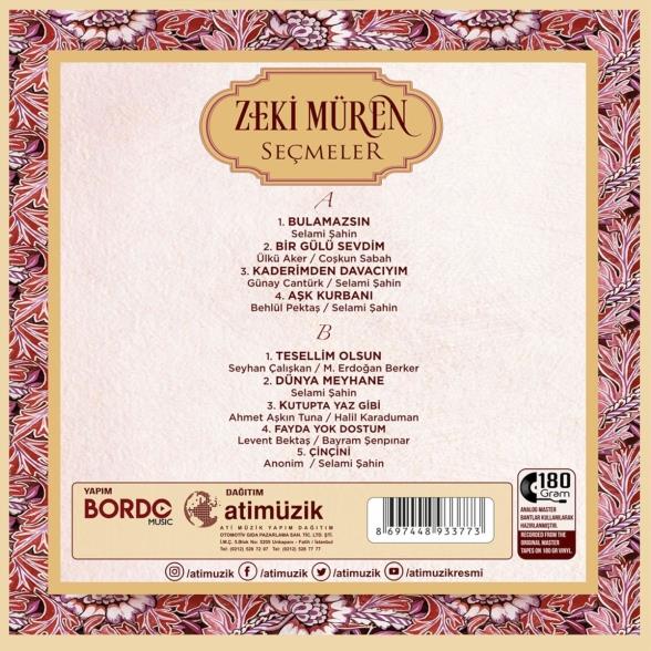 Zeki Müren - Zirvedeki Şarkılar - Plak 