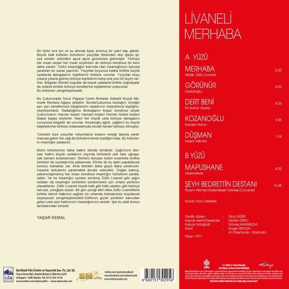 Zülfü Livaneli -  Merhaba - Plak 