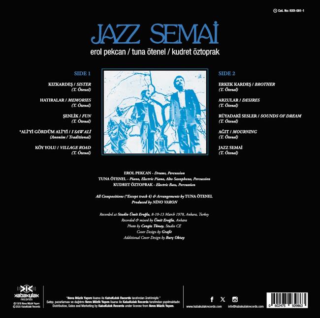 Jazz Semai - Plak Erol Pekcan Kudret Öztoprak Tuna Ötenel