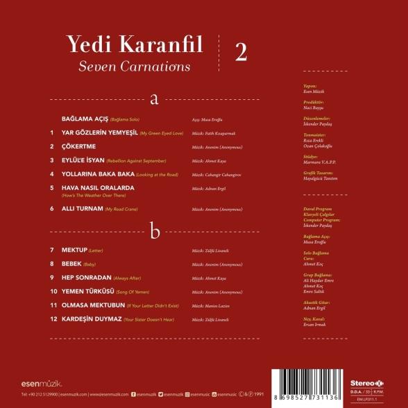 Yedi Karanfil 2 (Enstrumantal) - Plak