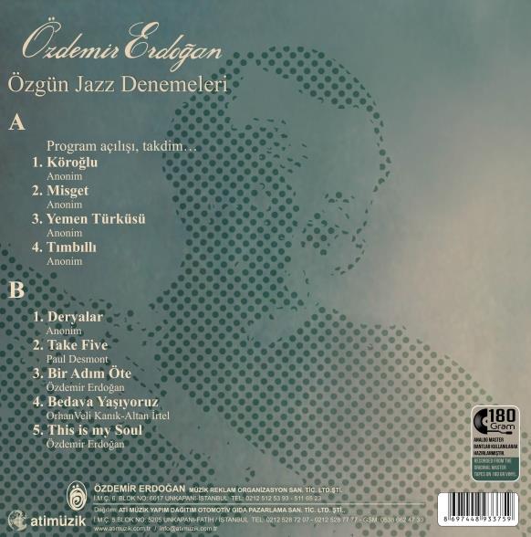 Özdemir Erdoğan - Özgün Jazz Denemeleri - Plak 