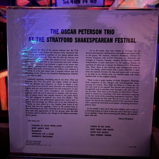 The Oscar Peterson Trio – At The Stratford Shakespearean Festival