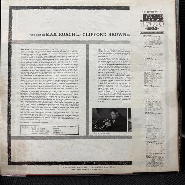 Max Roach And Clifford Brown* – The Best Of Max Roach And Clifford Brown In Concert!