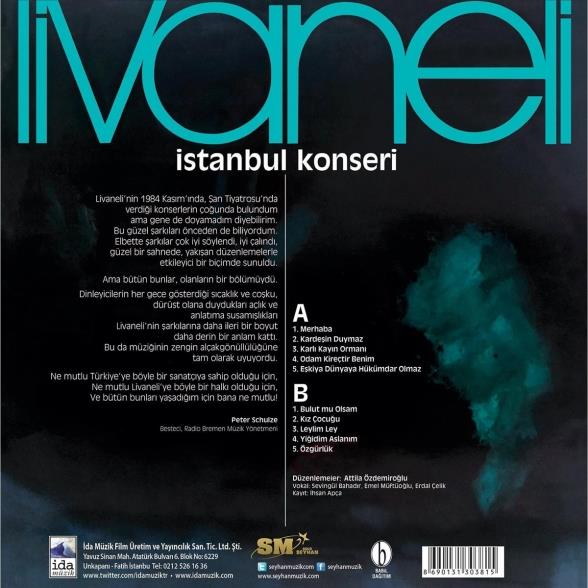 Zülfü Livaneli -  İstanbul Konseri - Plak 