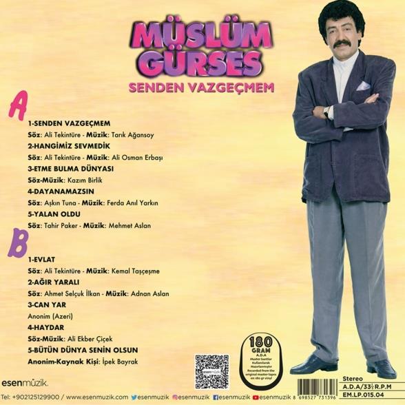 Müslüm Gürses -  Senden Vazgeçmem 
