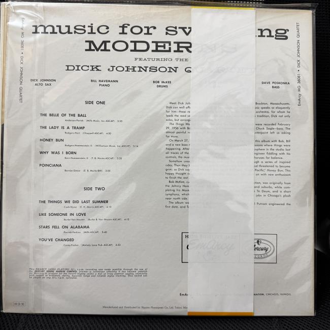 Dick Johnson Quartet* – Music For Swinging Moderns
